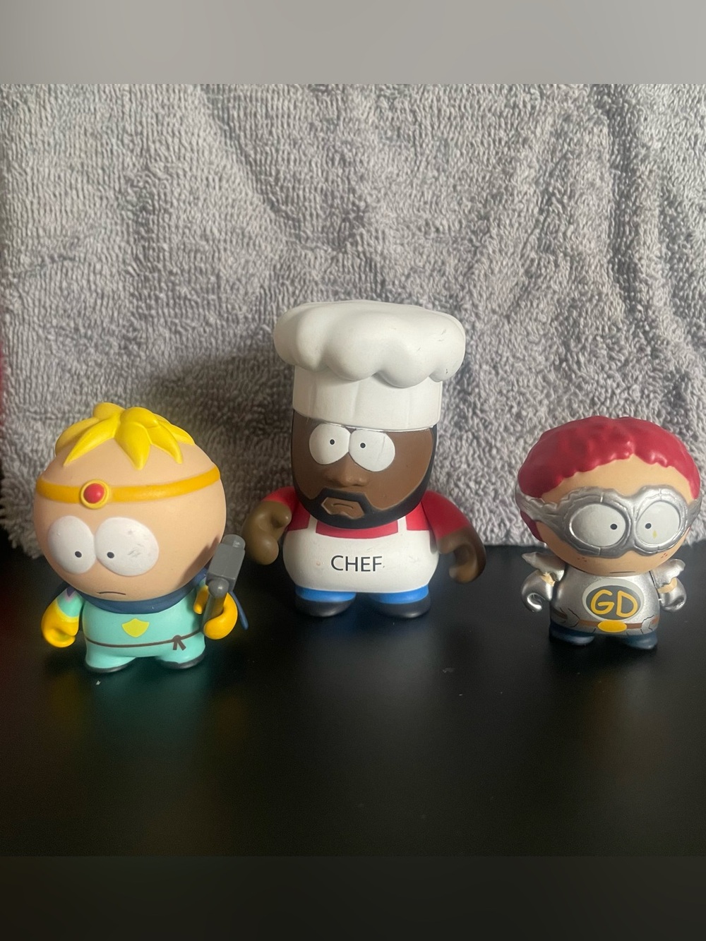 South Park Kid Robot mini series figures - Paladin Butters & Chef & Dougie